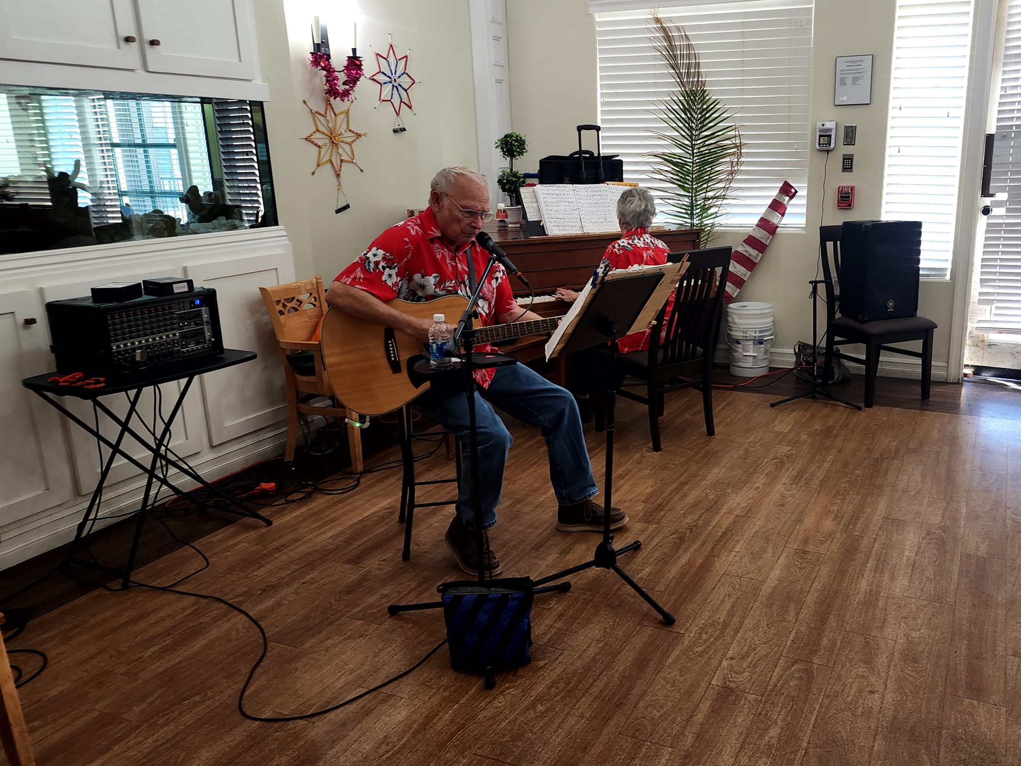 Seniors playing music